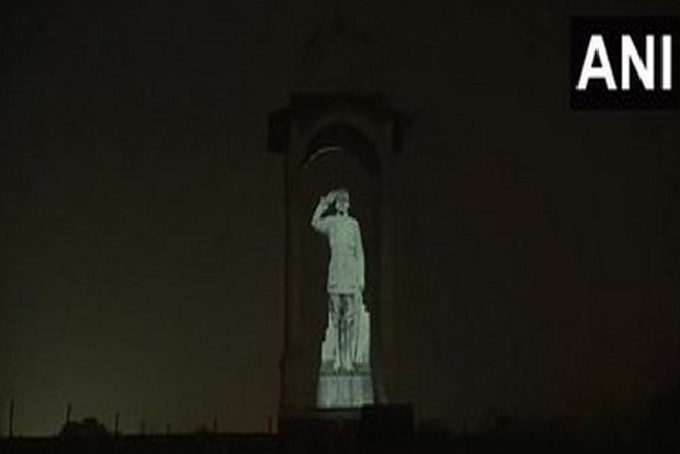 uploads/ PM Modi unveils hologram statue of Netaji Subhas Chandra Bose at India Gate