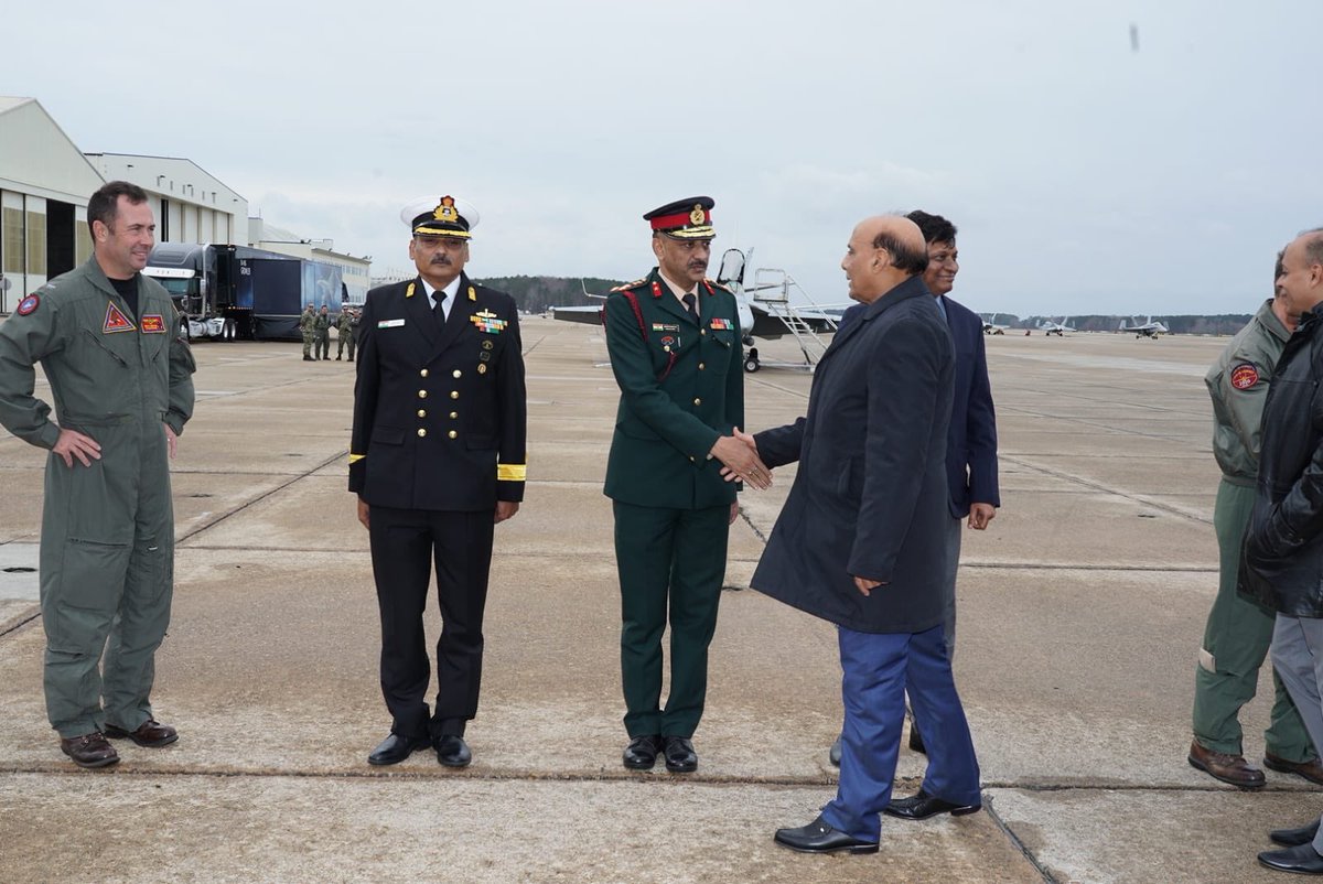 Rajnath Singh Reaches USA for a Dialogue for Strategic Partnerships Rajnath Singh Reaches USA for a Dialogue for Strategic Partnerships