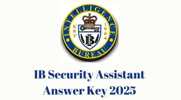 IB Security Assistant Answer Key 2025