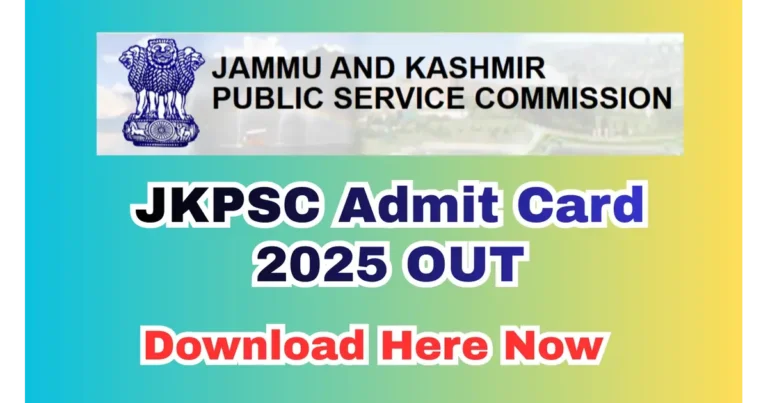 JKPSC Admit Card 2025