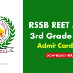 RSSB REET 2025 Admit Card